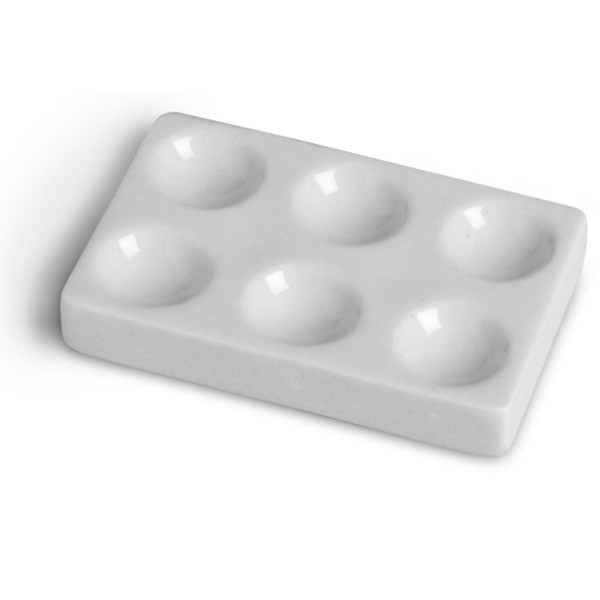 Porcelain Testing Tray — 6 Wells
